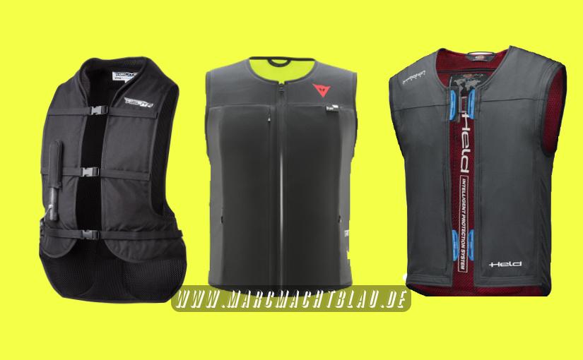 Airbagwesten für Motorradfahrer im Vergleich Dainese, Helite, Held