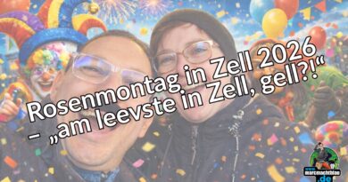 Rosenmontag in Zell 2026 – „am leevste in Zell, gel